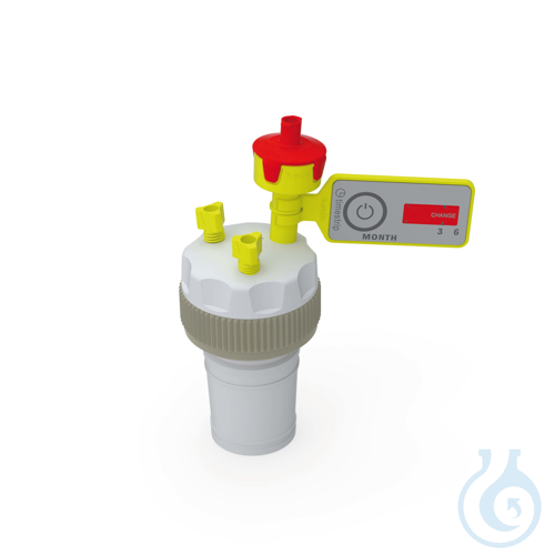 b.safe Cap Ground Joint NS 29/32, 3x UNF 1/4'' Distributor body (PTFE) with