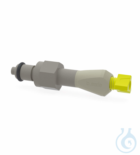 b.safe Coupling Pieces, 1x UNF 1/4'' (f) PP, coupling connection male with 1x