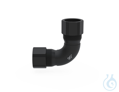 b.safe Elbow Connector, 90°, 2x Ø 32 mm static dissipative PE-EX, 90° pipe bend,