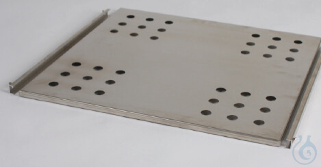 SICCO Shelf, B 495 mm x H 13 mm x T 515 mm stainless steel, including two rails