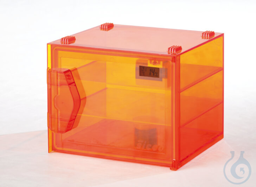 SICCO Mini-Desiccator Protect Premium, B 221 mm x H 183 mm x T 214 mm Orange po - Luminix Health