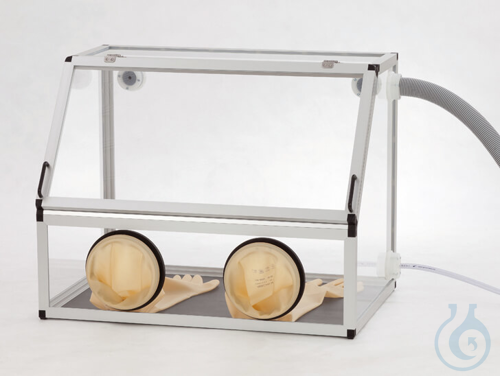 SICCO Glove Box, B 890 mm x H 700 mm x T 600 mm Aluminium frame with panels mad - Luminix Health