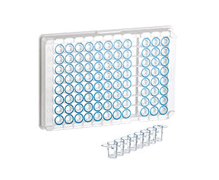 Single-break strip plate, 12 × C8 well, PS, C-bottom