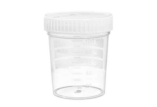 The multipurpose cup, polypropylene, 120 ml graduated, with white lid