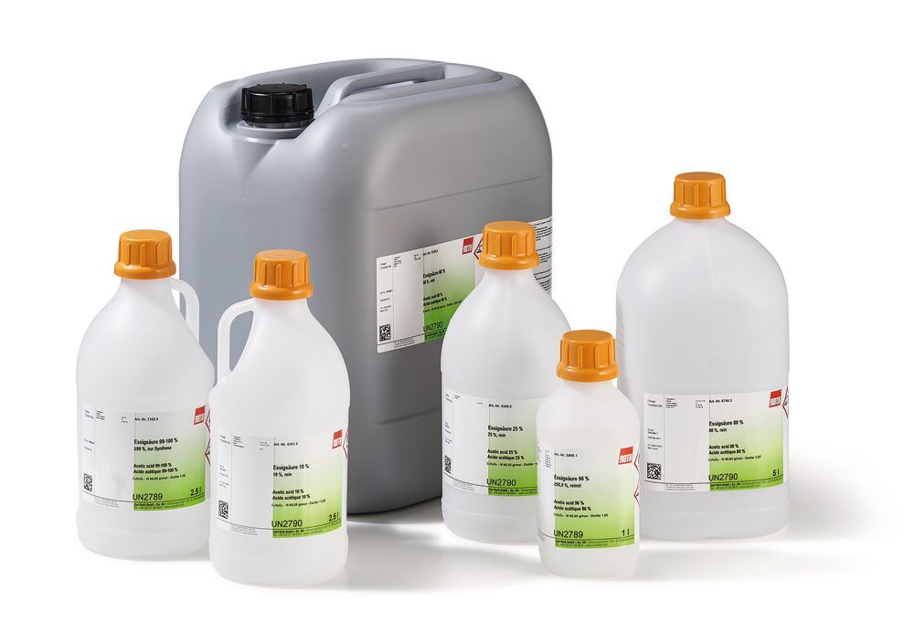Acetic acid , 40 %, pure, 1 l, plastic - Luminix Health