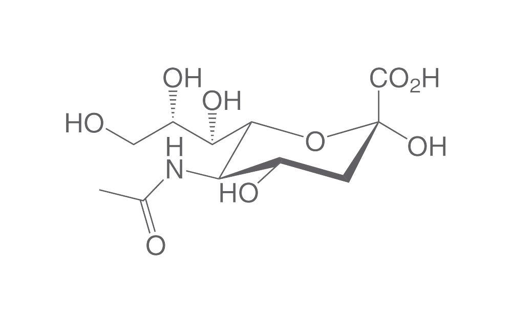 N-Acetylneuraminic acid, min. 98 %, for biochemistry, 100 mg, glass - Luminix Health
