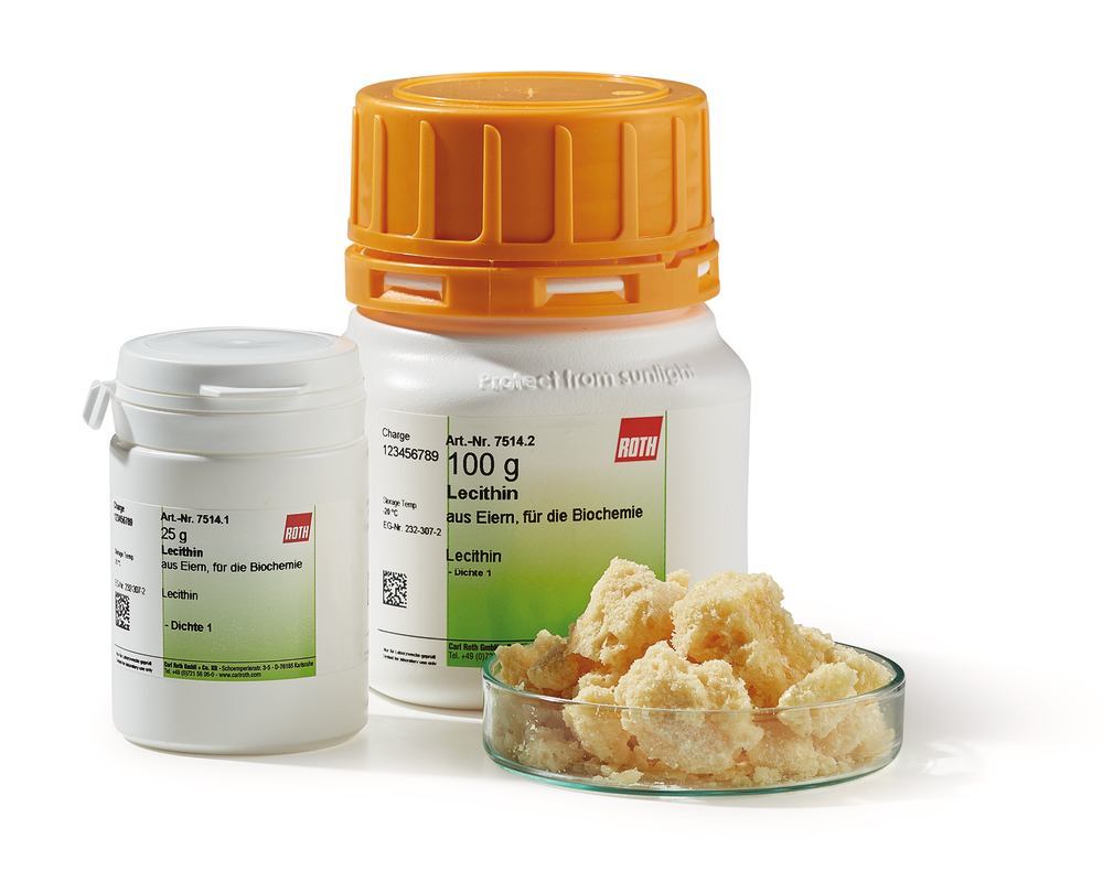 Lecithin, from eggs, for biochemistry, 25 g, plastic - Luminix Health