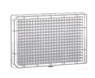 The 384-well microplate in polypropylene (PP) with F-bottom, natural colour and sterile specification
