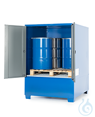 Depot st. p-coated wing door 4x200-L-drum/1x1000-L-IBC 1420x1635x2020