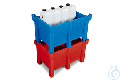 Stacking containers PE red V=90 L, 800x500x500
