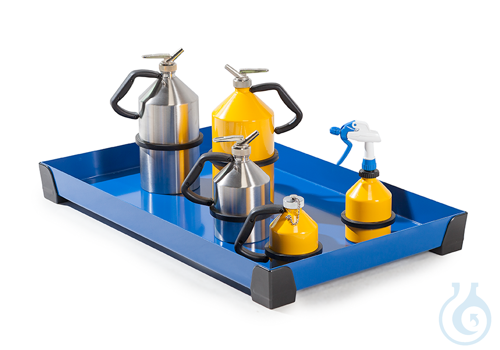 Sump for small containers steel lam. PE feet V=30L, 987x600x95