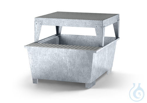 IBC-station steel galv. grid galv. feet construc. V=1000L, 1350x1650x1180