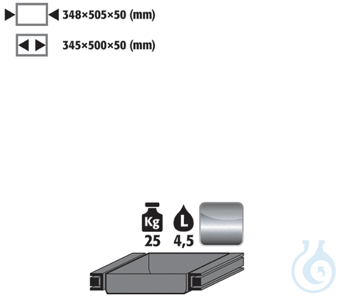 drawer right st.steel 1.4301 raw for Q90/S90 B600 348x505x50