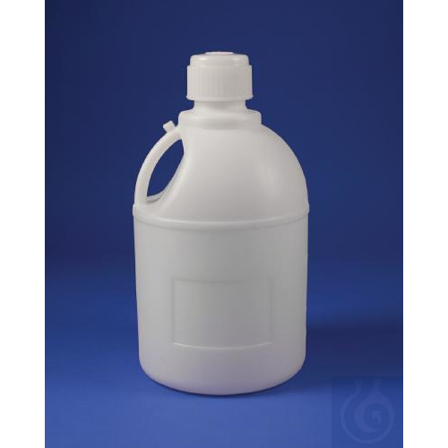 SP Bel-Art Polyethylene Carboy with Handle andScrew Cap; 20 Liters (5 Galllons), - Luminix Health