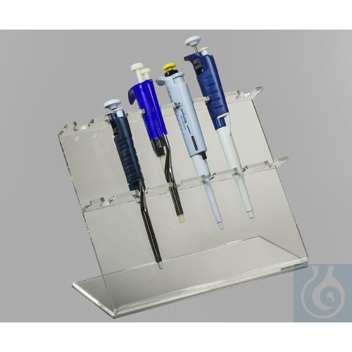 SP Bel-Art Pipettor Stand; 6 Places, 12 x 5 x 9½in., Acrylic - Luminix Health