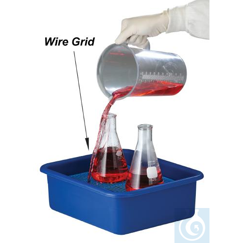 SP Bel-Art Polypropylene Spill Containment Traywith Grid; 14³/8 x 12? x 4¾ in. - Luminix Health