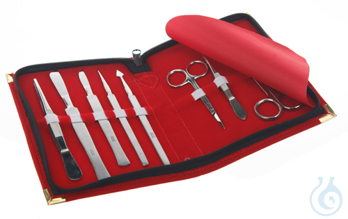 Dissecting set, stainless steel, magnetic, 8 pieces - Luminix Health