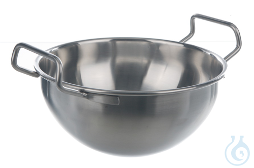 Bowl 18/10 steel, 2 handlee, 4000ml - Luminix Health