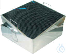 Laboratory Fire Suppression Trough - 450 x 450 x 120 mm - stainless steel - Luminix Health