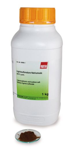 Lignosulphonic acid sodium salt, min. 93 %, powdered, 1 kg, Carl Roth, art. 8999.1