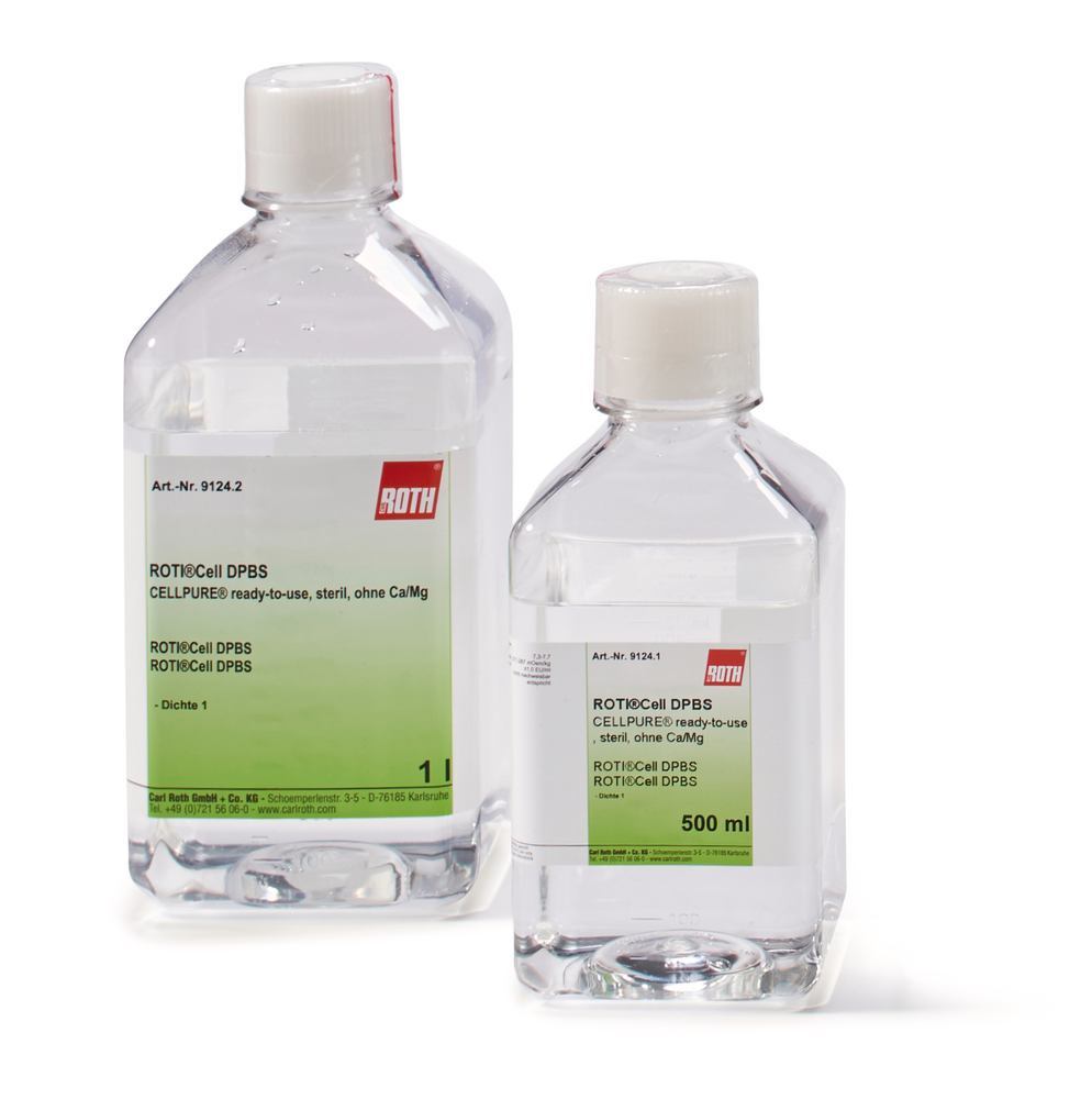 ROTI®CELL DPBS, sterile, w/o Ca/Mg, 500 ml, plastic - Luminix Health