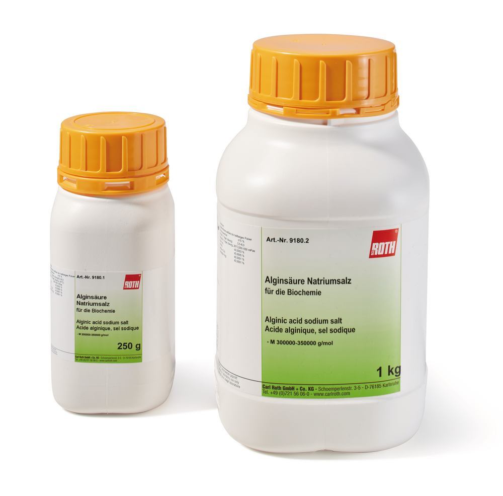 Alginic acid sodium salt, for biochemistry, 250 g, plastic - Luminix Health