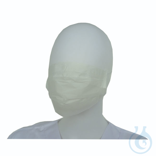 Disposable tie mask, 1 single layer of paper with self-adjusting elastic band, w - Luminix Health