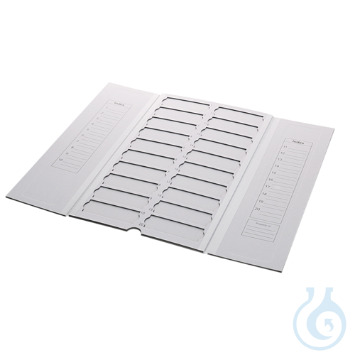 Cardboard slide folder, for 10 slides, with index, 5 pcs - Luminix Health
