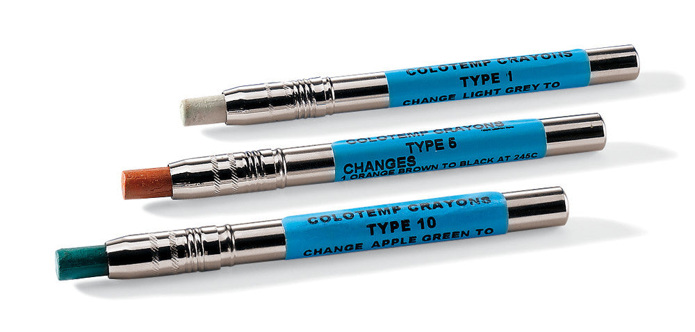 Colour-change crayons - irreversible, for monitoring temperature, 120 °C - Luminix Health