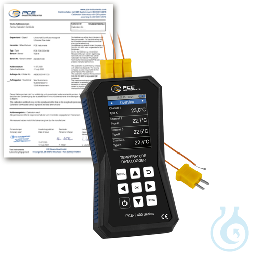 4 Channel Temperature Datalogger PCE-T 420-ICA - Luminix Health