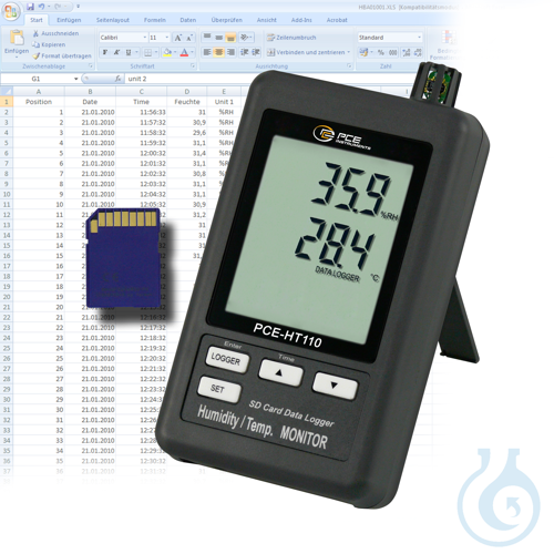 Temperature-Humidity Logger PCE-HT110 - Luminix Health