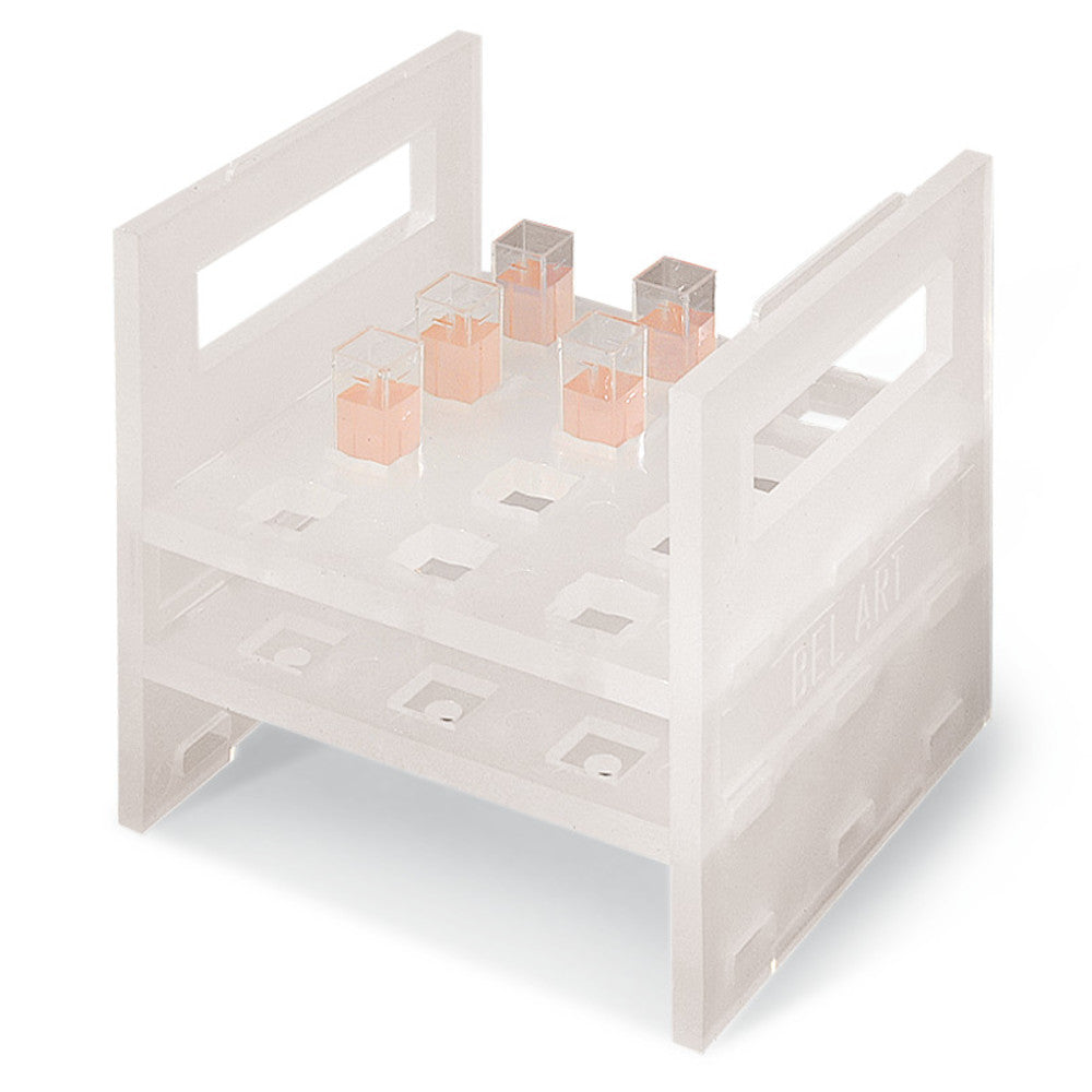 ROTILABO®-cuvette rack, f. 12 cuvettes, L 115 x W 110 x H 105 mm, 1 unit(s) - Luminix Health