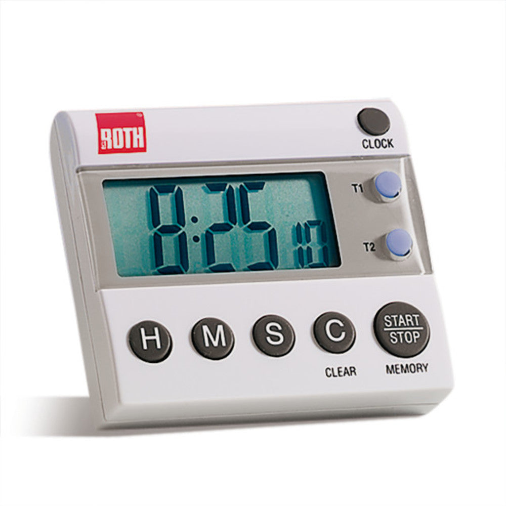 Rotilabo®-signal-timer with clock, 2 independent channels, H65xW75xD15 mm - Luminix Health