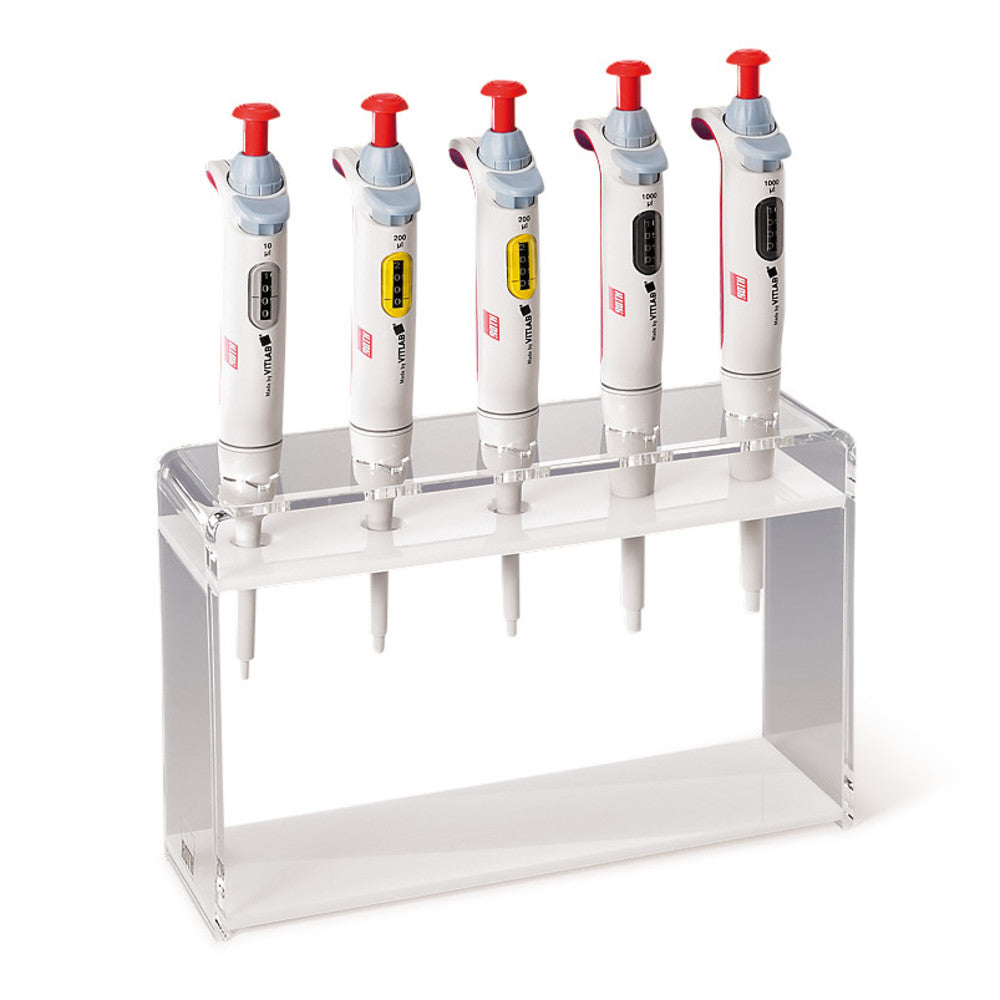 Pipettor stand Rotilabo®-, acrylic glass, W 280 x H 165 x D 80 mm, 1 unit(s) - Luminix Health
