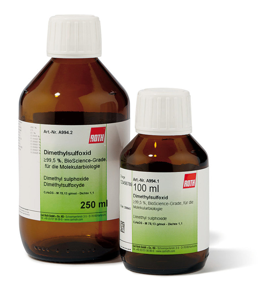 Dimethyl sulphoxide (DMSO), 100 ml, >=99,5 %, BioScience Grade, nuclease free - Luminix Health