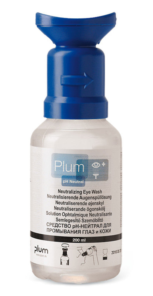 Disposable eye wash flask, Phosphate buffer, 200 ml, for one eye, 1 unit(s) - Luminix Health