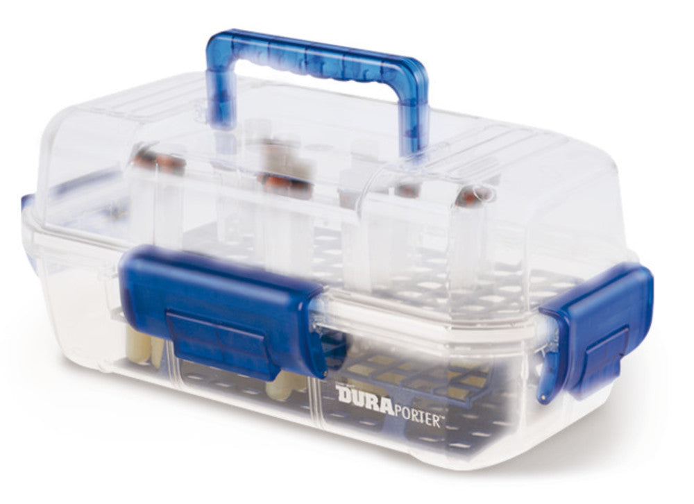 Safety container DuraPorter(TM), transparent/blue, 1 unit(s) - Luminix Health