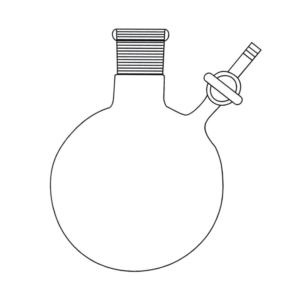 Round bottom flask with stopcock, 10 ml, borosilicate glass 3.3, 1 unit(s) - Luminix Health