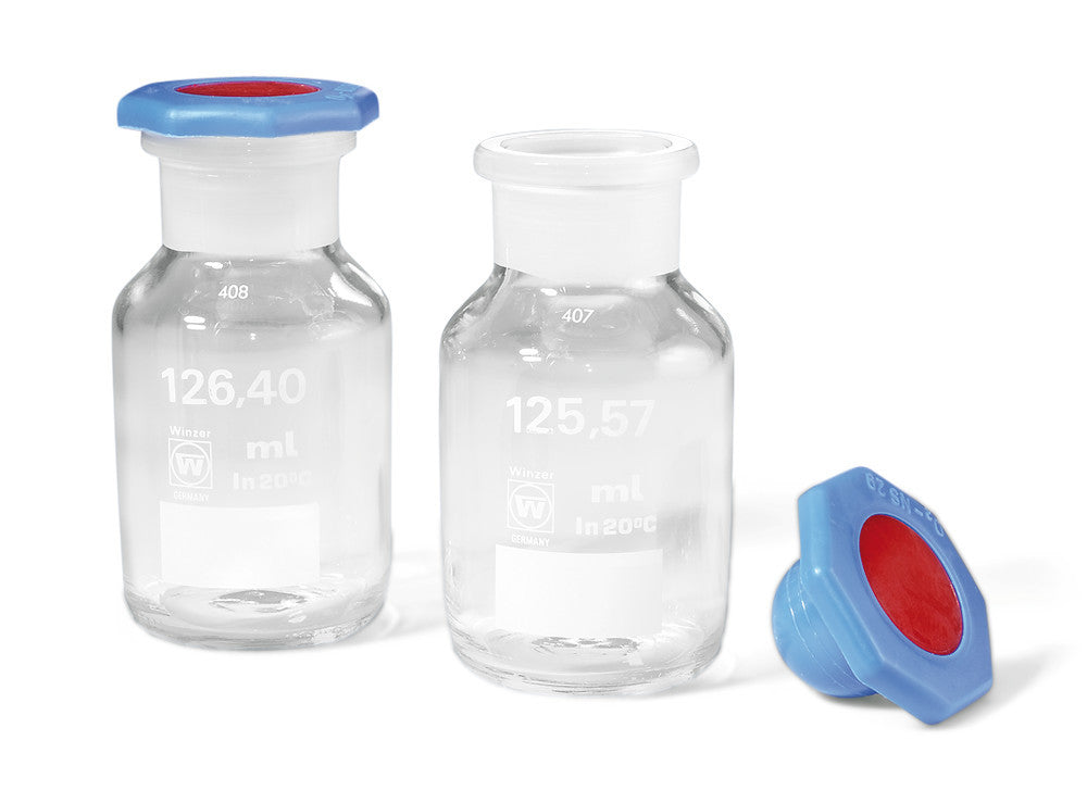 Oxygen bottle, borosilicate glass, 100-150 ml, NS 14/23, PE-stopper, 1 unit(s) - Luminix Health
