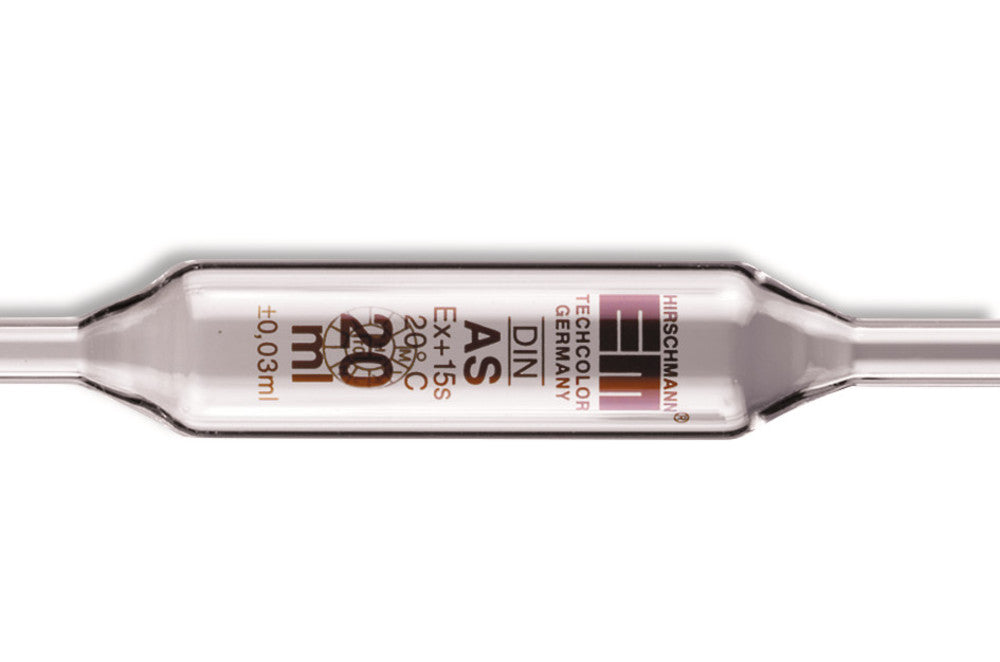 Volumetric pipettes cl. AS, brown grad., AR-GLAS®, L 520 mm, 20 ml, 6 unit(s) - Luminix Health