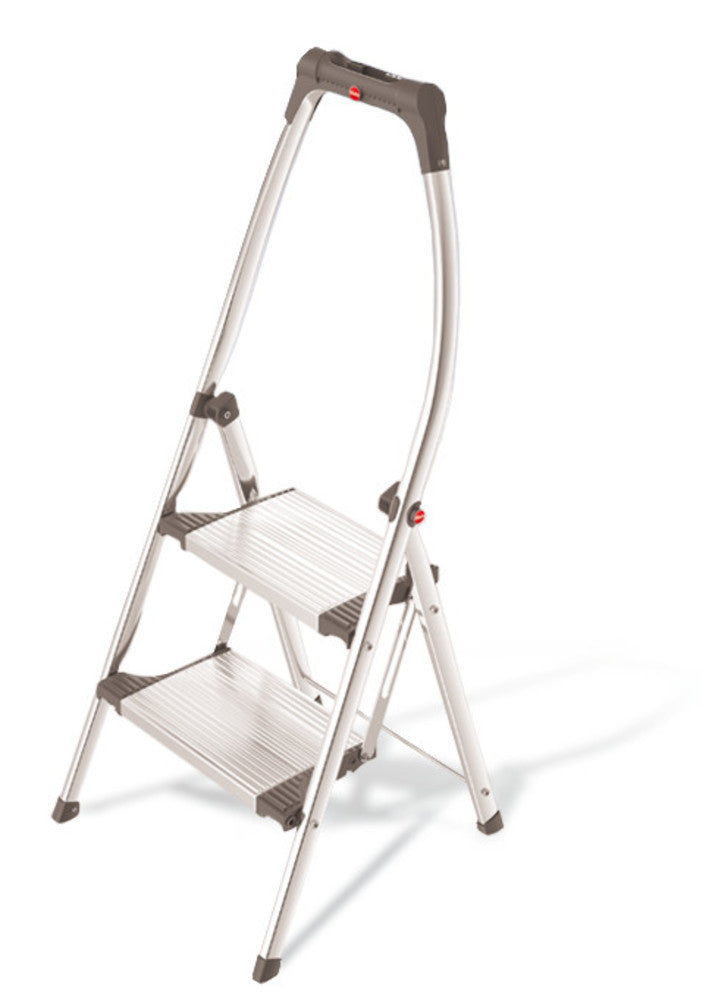 Folding stepladder, 2 steps, cap. 150 kg, 520 x 1270 mm, 1 unit(s) - Luminix Health