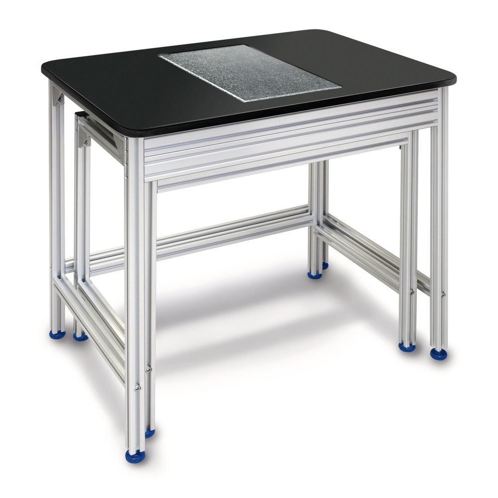Balance table, alurack with marble plate, working surface W 267 x D 405 mm - Luminix Health