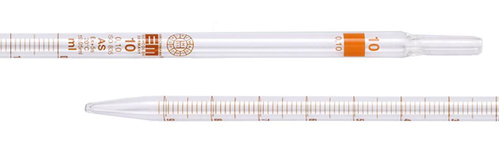 Graduated pipettes, cl. AS, brown grad., AR-GLAS®, L 450 mm, 50 ml DIN-supplem. - Luminix Health