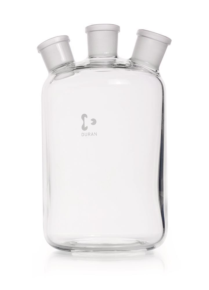 Woulff bottle, with 3 standard ground, necks, DURAN®,1000 ml, 1 unit(s) - Luminix Health