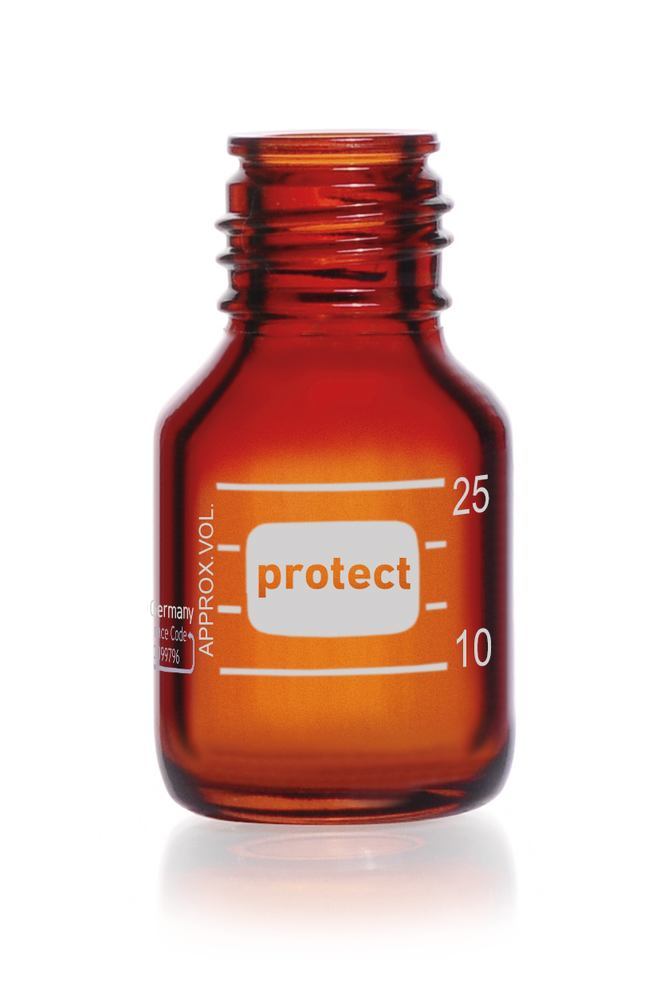 Screw top bottle, DURAN® Protect, brown, 25 ml, 10 unit(s) - Luminix Health