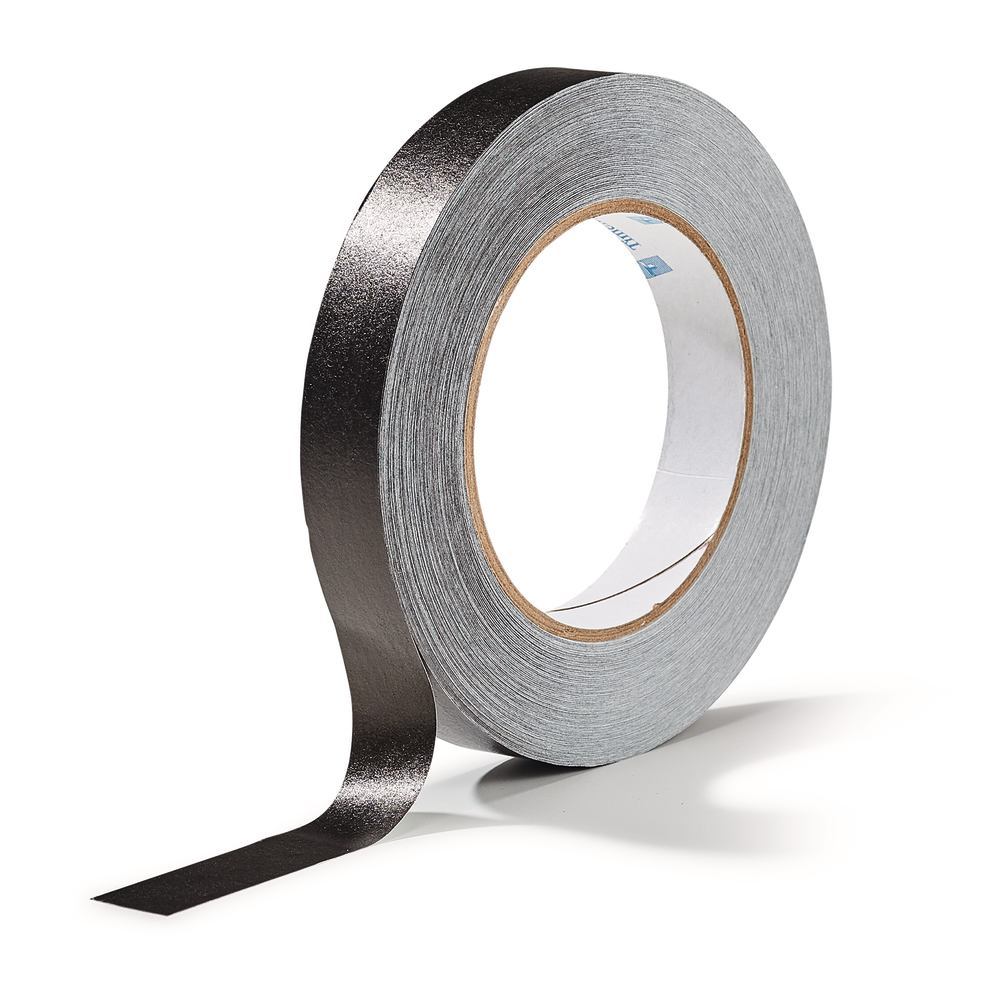 Roti®-Tape-marking tapes, black, L 55 m, W 19.1 mm, inner-Ø 7.62 cm, 1 roll(s) - Luminix Health