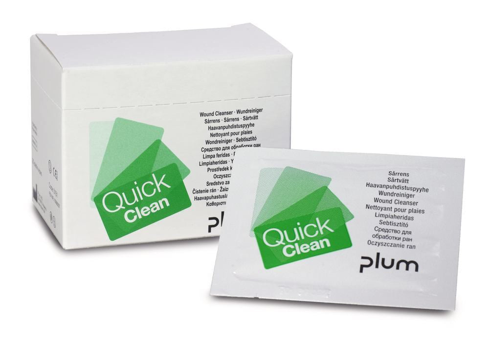 QuickClean wound cleaning tissues, Refill packaging, 20 unit(s) - Luminix Health