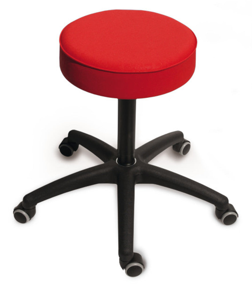 Swivel stool, padded, seat red, 1 unit(s) - Luminix Health