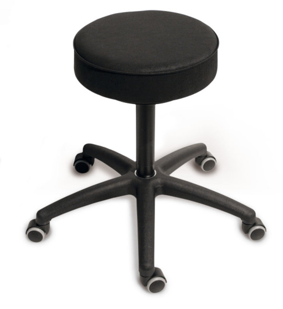Swivel stool, padded, seat black, 1 unit(s) - Luminix Health