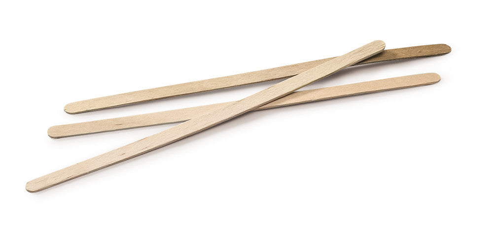 Stirring spatula, made of wood, L 140 mm, W 5 mm, 1000 unit(s) - Luminix Health
